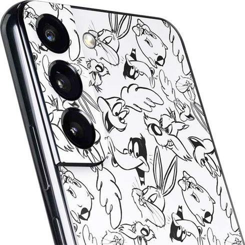 Looney Tunes Looney Squad Black and White Grid Galaxy S22 Skin