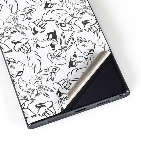 Looney Tunes Looney Squad Black and White Grid Galaxy S22 Ultra Skin