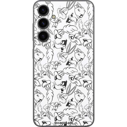 Looney Tunes Looney Squad Black and White Grid Galaxy S23 FE Skin