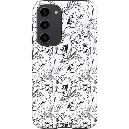 Looney Tunes Looney Squad Black and White Grid Galaxy S23 Plus Pro Case
