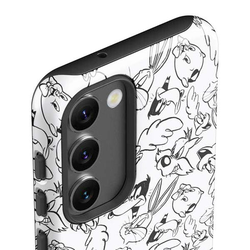 Looney Tunes Looney Squad Black and White Grid Galaxy S23 Plus Pro Case