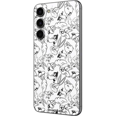 Looney Tunes Looney Squad Black and White Grid Galaxy S23 Plus Skin