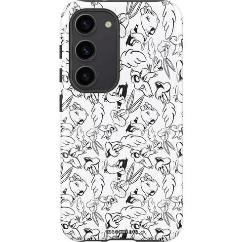 Looney Tunes Looney Squad Black and White Grid Galaxy S23 Pro Case