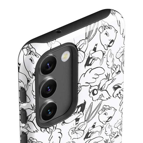 Looney Tunes Looney Squad Black and White Grid Galaxy S23 Pro Case