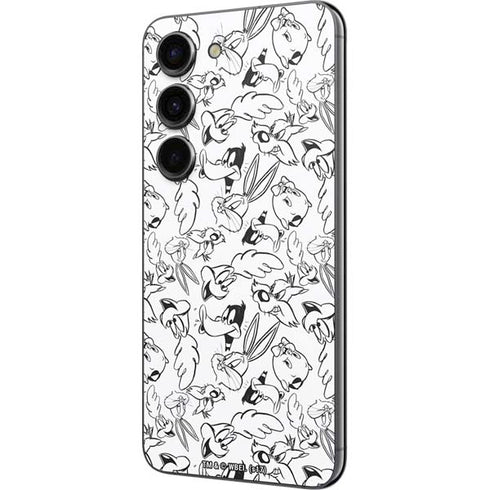 Looney Tunes Looney Squad Black and White Grid Galaxy S23 Skin