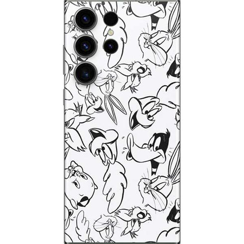 Looney Tunes Looney Squad Black and White Grid Galaxy S23 Ultra Skin