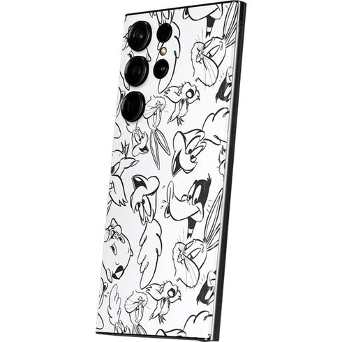 Looney Tunes Looney Squad Black and White Grid Galaxy S23 Ultra Skin