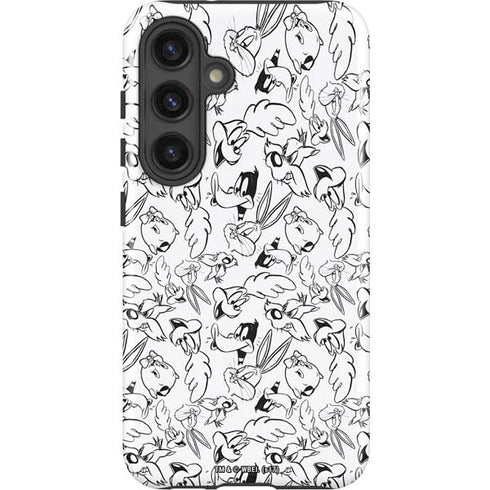 Looney Tunes Looney Squad Black and White Grid Galaxy S24 Impact Case