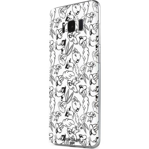 Looney Tunes Looney Squad Black and White Grid Galaxy S8 Skin