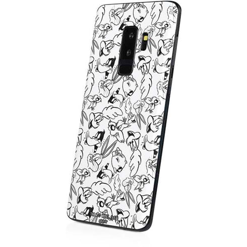 Looney Tunes Looney Squad Black and White Grid Galaxy S9 Plus Skin