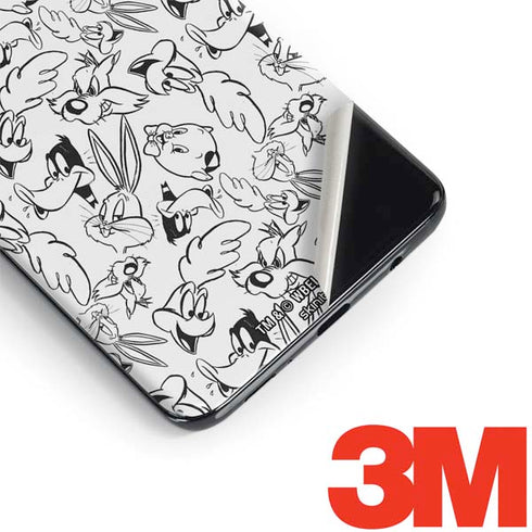 Looney Tunes Looney Squad Black and White Grid Galaxy S9 Plus Skin