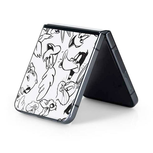 Looney Tunes Looney Squad Black and White Grid Galaxy Z Flip5 5G Skin