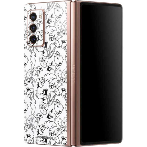 Looney Tunes Looney Squad Black and White Grid Galaxy Z Fold2 5G Skin