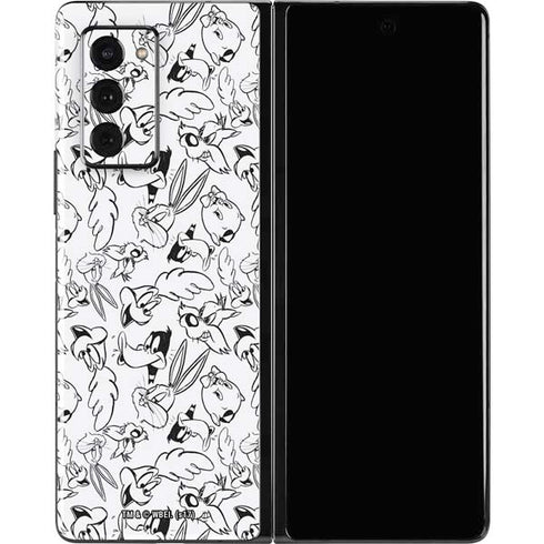 Looney Tunes Looney Squad Black and White Grid Galaxy Z Fold2 5G Skin
