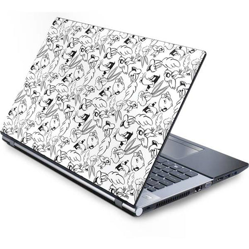 Looney Tunes Looney Squad Black and White Grid Generic Laptop Skin