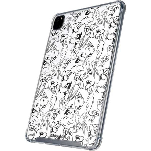 Looney Tunes Looney Squad Black and White Grid iPad Pro 12.9in (2020) Clear Case