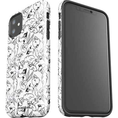 Looney Tunes Looney Squad Black and White Grid iPhone 11 Impact Case