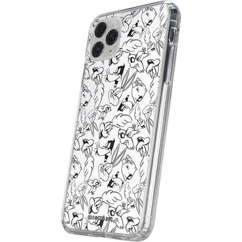 Looney Tunes Looney Squad Black and White Grid iPhone 11 Pro Clear Case
