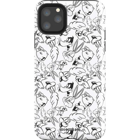 Looney Tunes Looney Squad Black and White Grid iPhone 11 Pro Max Impact Case