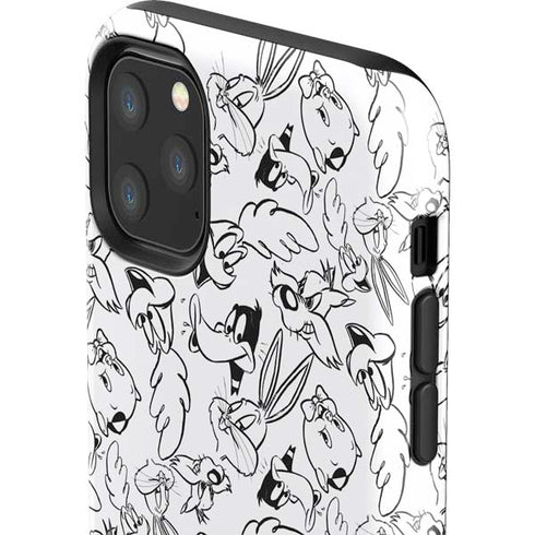 Looney Tunes Looney Squad Black and White Grid iPhone 11 Pro Max Impact Case