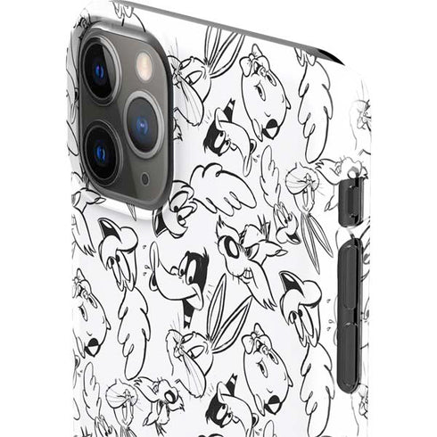 Looney Tunes Looney Squad Black and White Grid iPhone 11 Pro Max Lite Case