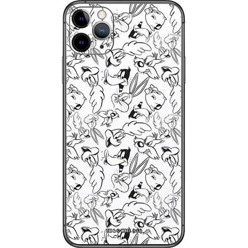 Looney Tunes Looney Squad Black and White Grid iPhone 11 Pro Max Skin
