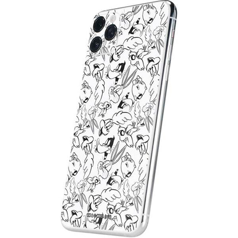 Looney Tunes Looney Squad Black and White Grid iPhone 11 Pro Max Skin