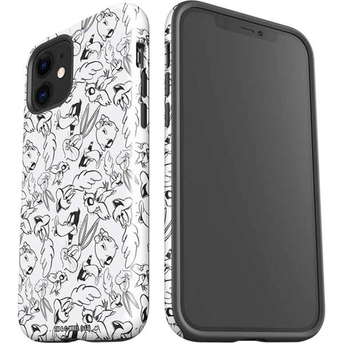 Looney Tunes Looney Squad Black and White Grid iPhone 12 Impact Case