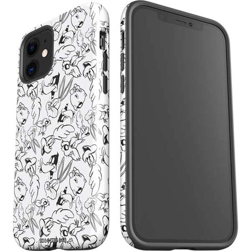 Looney Tunes Looney Squad Black and White Grid iPhone 12 Mini Impact Case