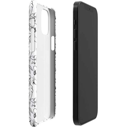 Looney Tunes Looney Squad Black and White Grid iPhone 12 Mini Lite Case