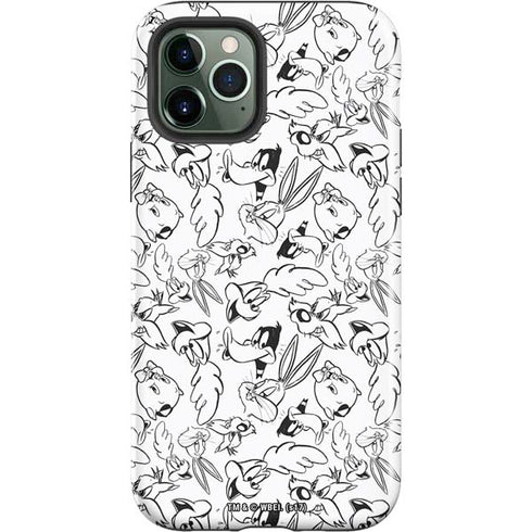 Looney Tunes Looney Squad Black and White Grid iPhone 12 Pro Impact Case