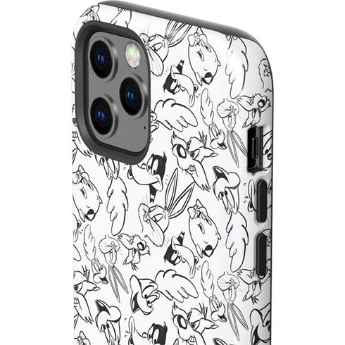 Looney Tunes Looney Squad Black and White Grid iPhone 12 Pro Impact Case
