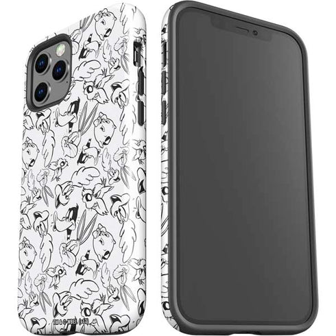 Looney Tunes Looney Squad Black and White Grid iPhone 12 Pro Impact Case
