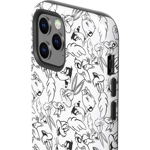 Looney Tunes Looney Squad Black and White Grid iPhone 12 Pro Max Impact Case