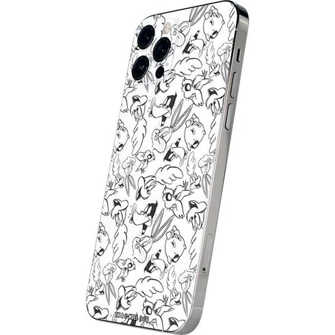 Looney Tunes Looney Squad Black and White Grid iPhone 12 Pro Max Skin