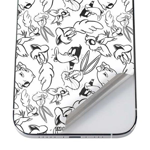 Looney Tunes Looney Squad Black and White Grid iPhone 12 Pro Max Skin