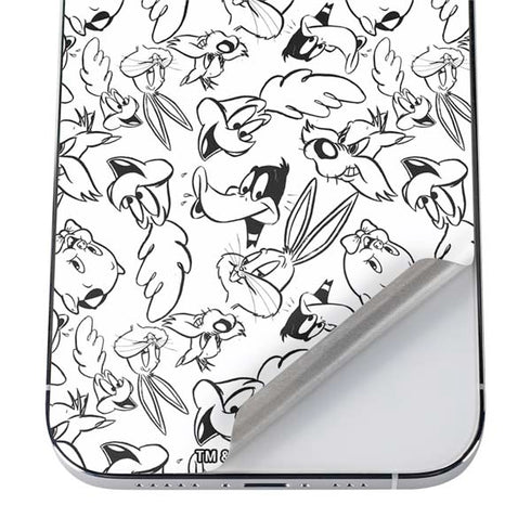 Looney Tunes Looney Squad Black and White Grid iPhone 12 Pro Skin