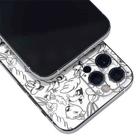 Looney Tunes Looney Squad Black and White Grid iPhone 12 Pro Skin