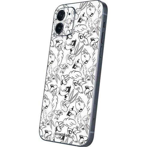 Looney Tunes Looney Squad Black and White Grid iPhone 12 Skin