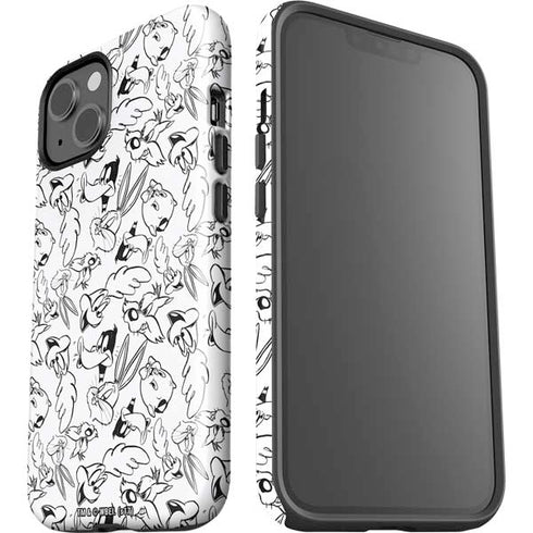 Looney Tunes Looney Squad Black and White Grid iPhone 13 Impact Case