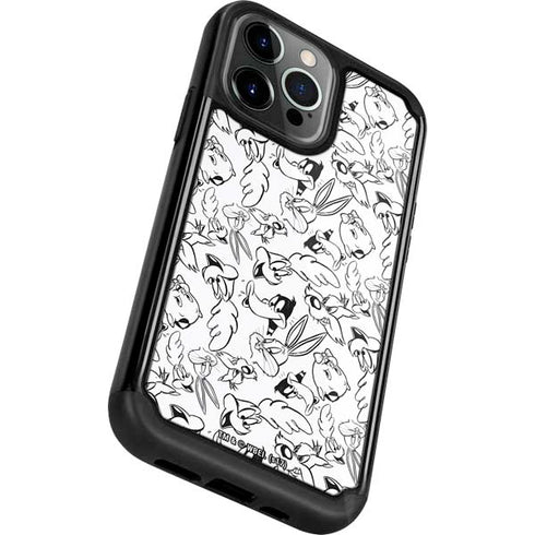 Looney Tunes Looney Squad Black and White Grid iPhone 13 Pro Cargo Case
