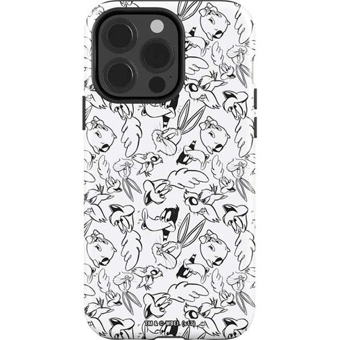 Looney Tunes Looney Squad Black and White Grid iPhone 13 Pro Impact Case