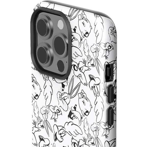 Looney Tunes Looney Squad Black and White Grid iPhone 13 Pro Impact Case