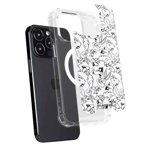 Looney Tunes Looney Squad Black and White Grid iPhone 13 Pro MagSafe Case