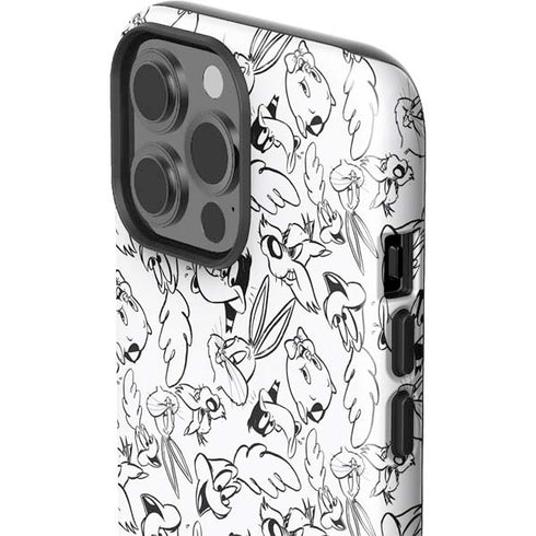 Looney Tunes Looney Squad Black and White Grid iPhone 13 Pro Max Impact Case