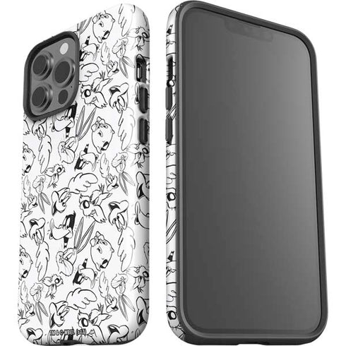 Looney Tunes Looney Squad Black and White Grid iPhone 13 Pro Max Impact Case