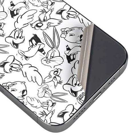 Looney Tunes Looney Squad Black and White Grid iPhone 13 Pro Max Skin