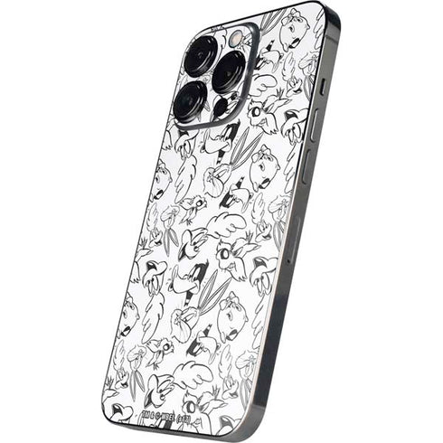 Looney Tunes Looney Squad Black and White Grid iPhone 13 Pro Skin