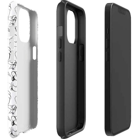 Looney Tunes Looney Squad Black and White Grid iPhone 15 Pro Max Impact Case