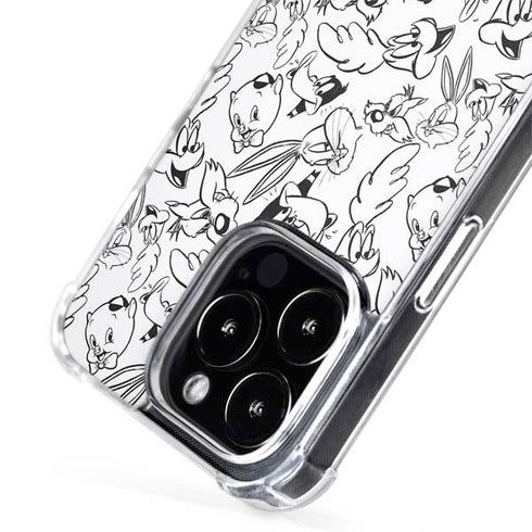 Looney Tunes Looney Squad Black and White Grid iPhone 15 Pro Max MagSafe Case